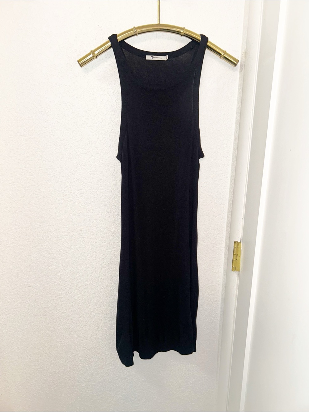 ALEXANDER WANG The Tank Mini Dress Lightweight Breathable in Black SZ: Medium